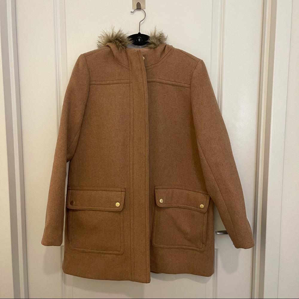 J Crew Mercantile Vail Parka in Heather Saddle